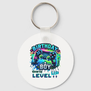 Birthday Boy Time To Level Up Video Game Birthday Key Ring