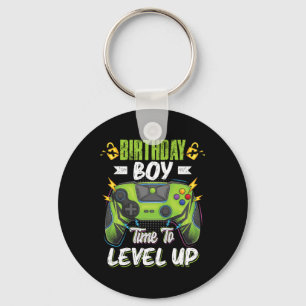 Birthday Boy Time To Level Up Video Game Birthday Key Ring