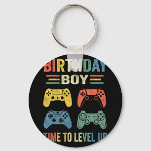 Birthday Boy Time To Level Up Video Game Birthday  Key Ring