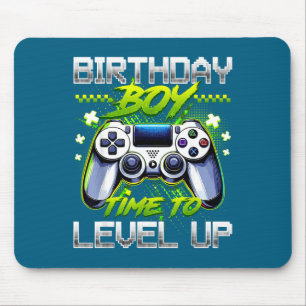Birthday Boy Time To Level Up Video Game Birthday  Mouse Mat