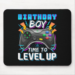 Birthday Boy Time To Level Up Video Game Birthday Mouse Mat