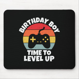 Birthday Boy Time To Level Up Video Game Birthday  Mouse Mat