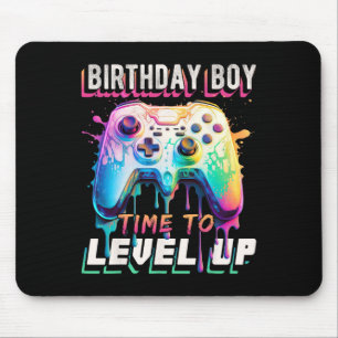 Birthday Boy Time To Level Up Video Game Birthday Mouse Mat