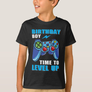 Birthday Boy Time To Level Up Video Game Boys  T-Shirt