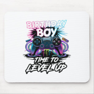 Birthday Boy Time To Level Up Video Game For Boys Mouse Mat