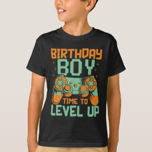 Birthday Boy Time To Level Up Video Game Gamer T-Shirt