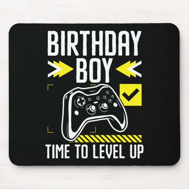 Birthday Boy Time To Level Up Video Game Gift For  Mouse Mat (Front)