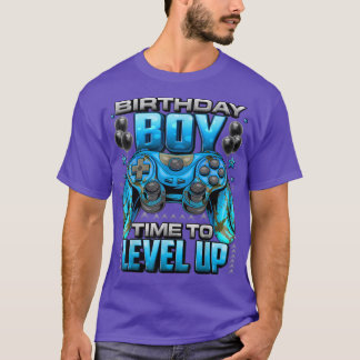 Birthday Boy Time to Level Up  Video Gamer Birthda T-Shirt