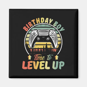 Birthday Boy Time To Level Up Video Games Gamer Bi Magnet