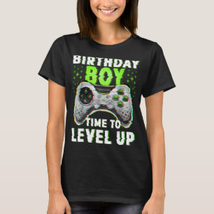 Birthday Boy Time to Level Up Video Games Gamer Bi T-Shirt