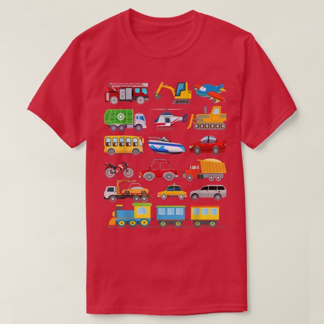 Birthday Boy Train Car Fire Truck Airplane Bus,Exc T-Shirt (Design Front)