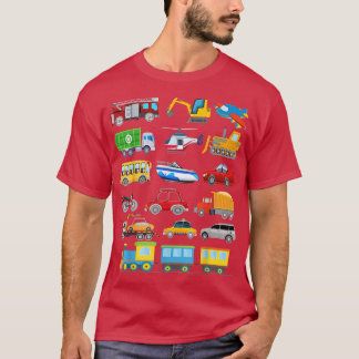 Birthday Boy Train Car Fire Truck Airplane Bus,Exc T-Shirt