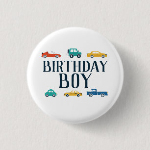 Birthday Boy Transportation Birthday 3 Cm Round Badge