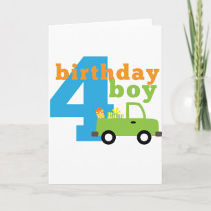 Birthday Boy Truck 4 Card