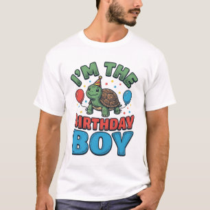Birthday Boy Turtle Vintage Party Shirt Design_1