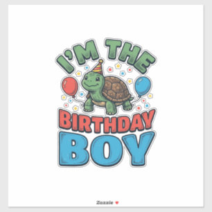 Birthday Boy Turtle Vintage Party Shirt Design_1
