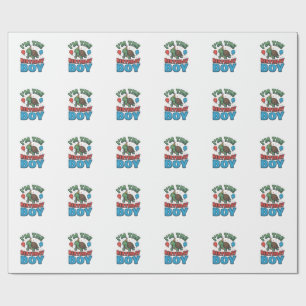 Birthday Boy Turtle Vintage Party Shirt Design_1 Wrapping Paper