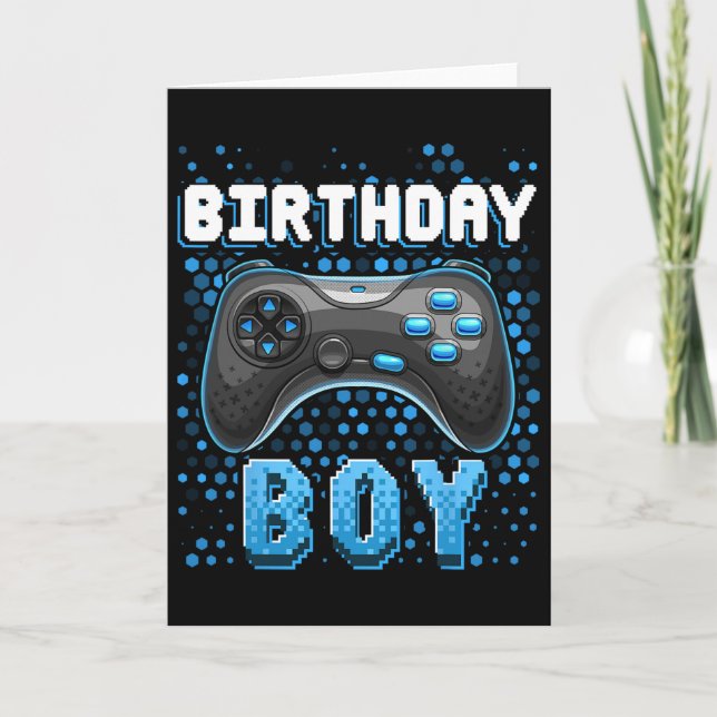 Birthday Boy Video Game Controller Birthday Gamer  Card (Front)