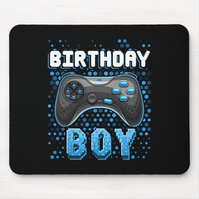 Birthday Boy Video Game Controller Birthday Gamer  Mouse Mat (Front)
