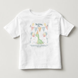 Birthday Boy Watercolor Dinosaur Toddler T-Shirt
