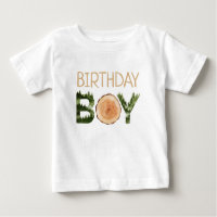 Birthday Boy Watercolor Woodland 
