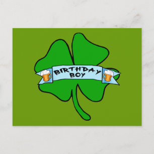Birthday Boy with Beer Mugs T-shirts Postcard