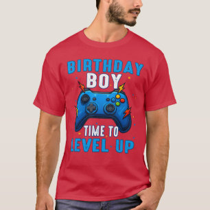 Birthday Boyime to Level Up Gamer Video Game 7 Yea T-Shirt