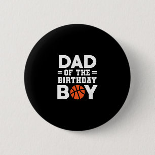Birthday Boy's Dad Sketll Player 6 Cm Round Badge