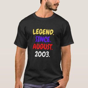 Birthday Boys Girls Awesome Legend Since August 20 T-Shirt