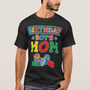 Birthday Boy's Mom Building Blocks  7 T-Shirt