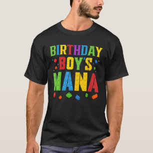 Birthday Boy's Nana Blocks Master Builder Brick Bu T-Shirt