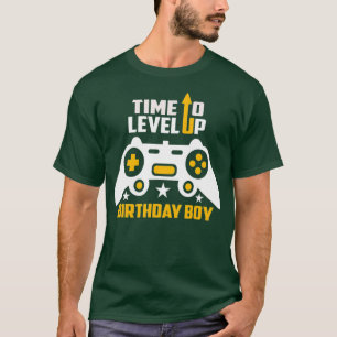 Birthday Boys Time To Level Up Gaming Video T-Shirt
