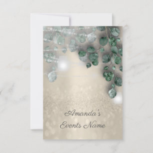 Birthday Bridal Shower Light Jar Rustic Sepia Gold Invitation