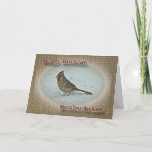 Birthday Brother-in-Law Cardinal Female Card