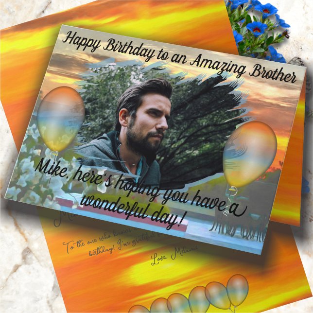 Birthday Brother Sunset 2295 Card (Creator Uploaded)