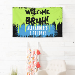 Birthday Bruh Boy's Teenager Teen Boy Welcome Banner