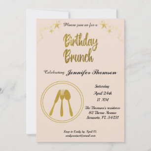 Birthday brunch invitation