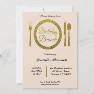 Birthday brunch invitation