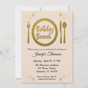 Birthday brunch invitation