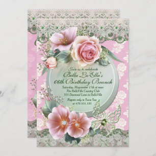 Birthday Brunch Mothers Day Luncheon Invitations