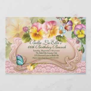 Birthday Brunch Mothers Day Luncheon Invitations