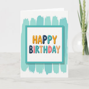 Birthday Bubble Letters Card