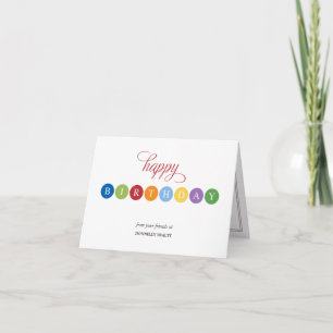 Birthday Bubbles Business Birthday Cards