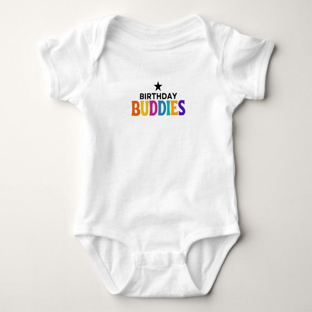 Birthday Buddies Baby Bodysuit (Front)
