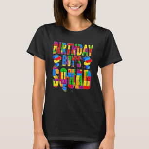 Birthday Builder Building Block Squad Of Birthday T-Shirt