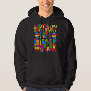 Birthday Builder Building Block Uncle Of Birthday Hoodie