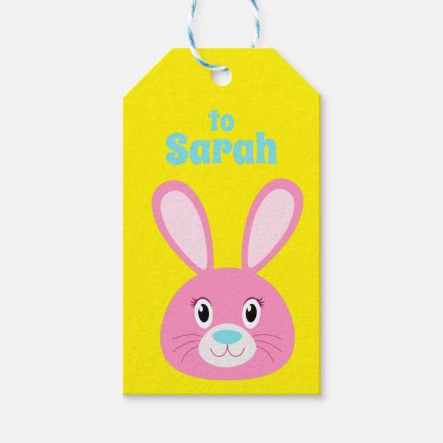 Birthday Bunny Gift Tags (Front)