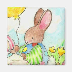 birthday bunny magnet