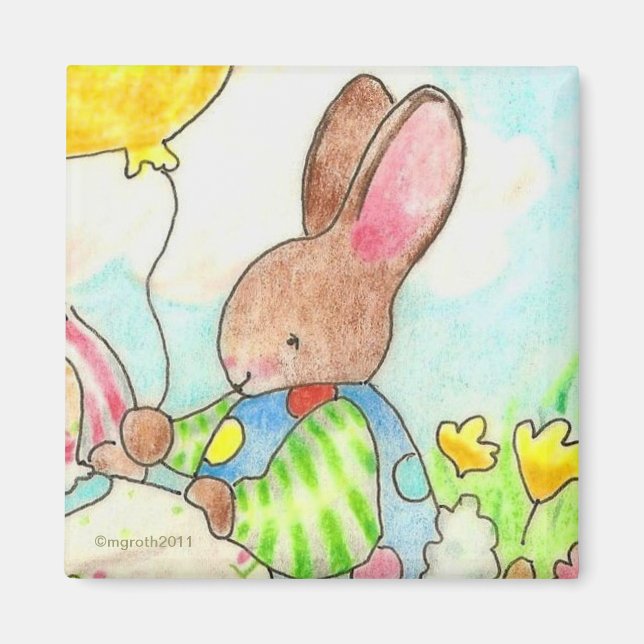 birthday bunny magnet (Front)