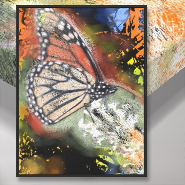 Birthday Butterfly Art Canvas Print (Creator Uploaded)